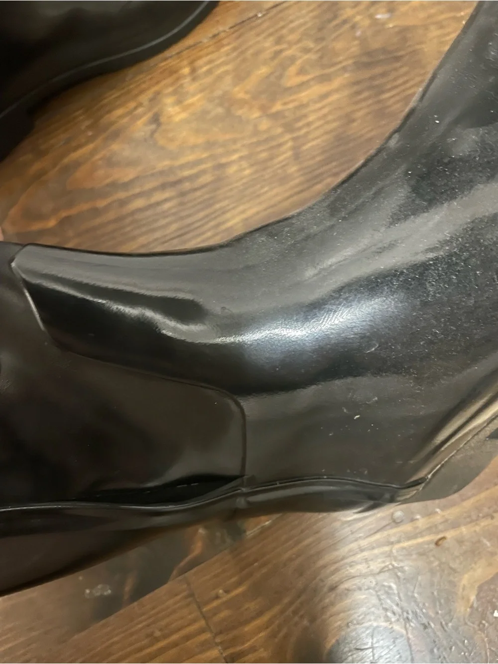Hunter Women's Black Gloss Tall Rain Boots Size 6
